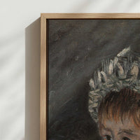 Framed Canvas - Close-up detail and texture of the framed canvas