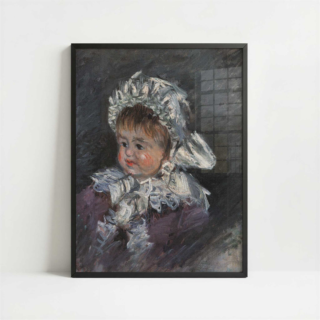 Portrait of Michel Monet as a Baby (1878-9) by Claude Monet – Art Print - Art print in black frame