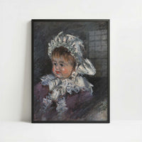 Portrait of Michel Monet as a Baby (1878-9) by Claude Monet – Art Print - Art print in black frame