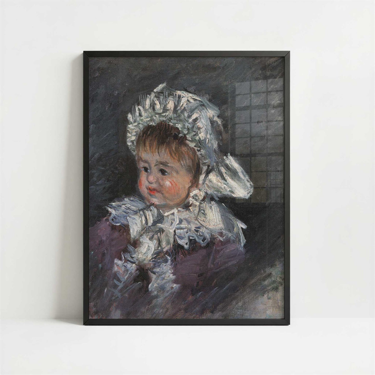 Portrait of Michel Monet as a Baby (1878-9) by Claude Monet – Art Print - Art print in black frame