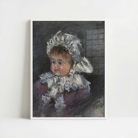 Portrait of Michel Monet as a Baby (1878-9) by Claude Monet – Art Print - Art print in white frame
