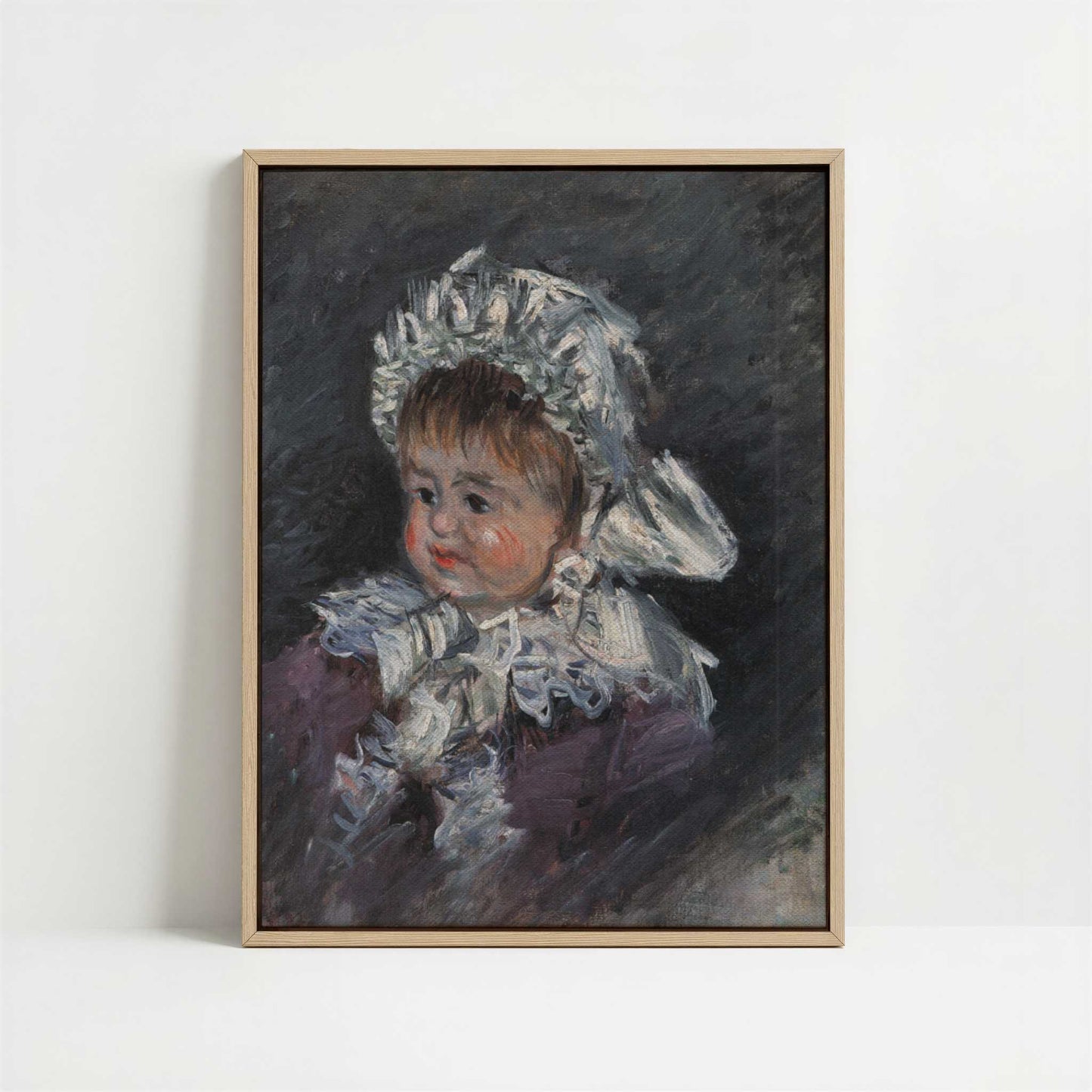 Framed Canvas - Framed canvas in oak color frame