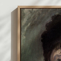 Framed Canvas - Close-up detail and texture of the framed canvas