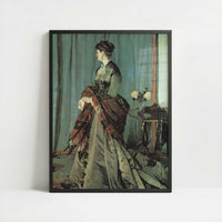 Portrait of Mme Gaudibert (1868) by Claude Monet – Art Print - Art print in black frame