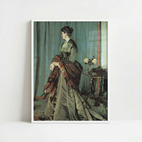 Portrait of Mme Gaudibert (1868) by Claude Monet – Art Print - Art print in white frame
