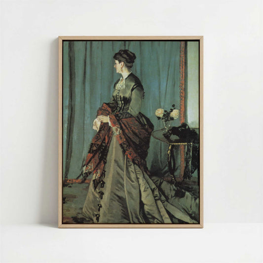 Framed Canvas - Framed canvas in oak color frame