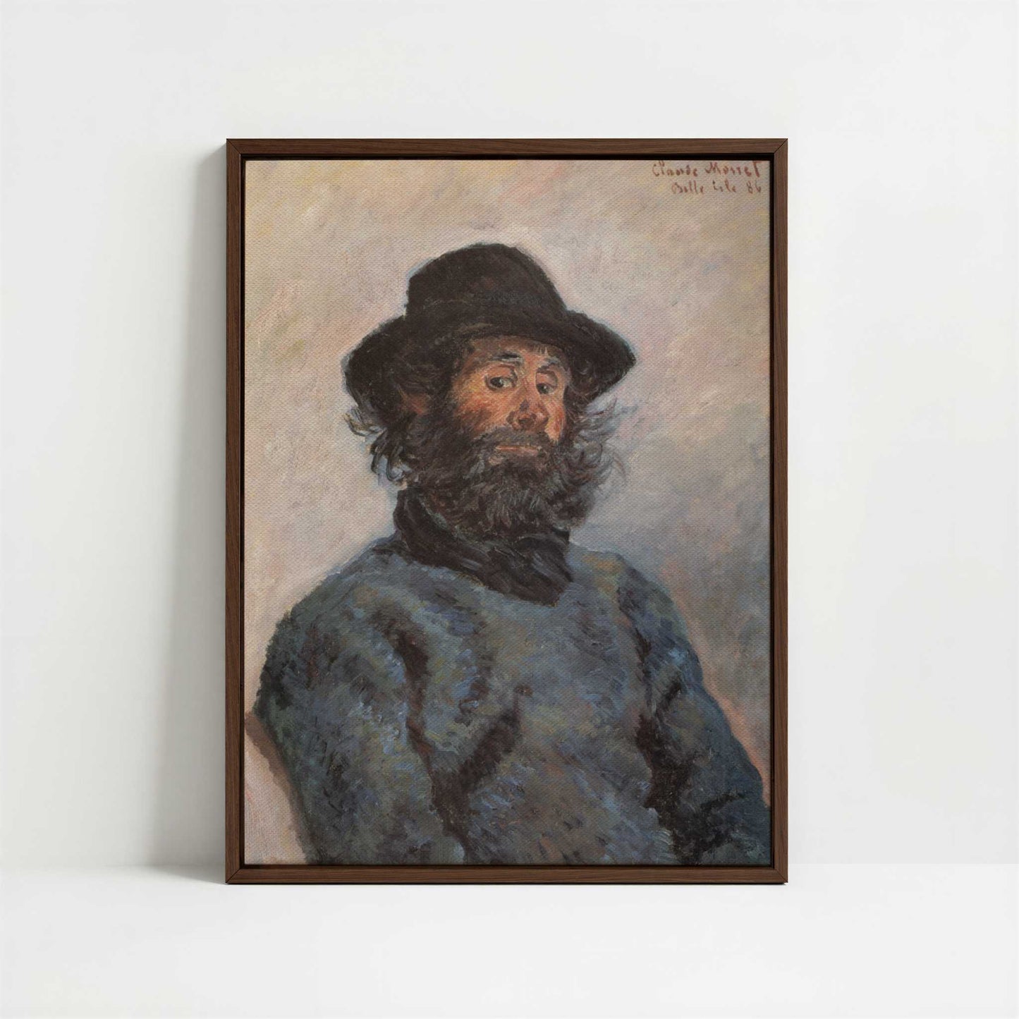 Framed Canvas - Framed canvas in dark wood color frame