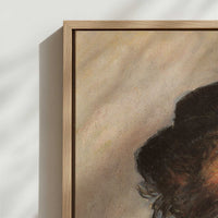 Framed Canvas - Close-up detail and texture of the framed canvas