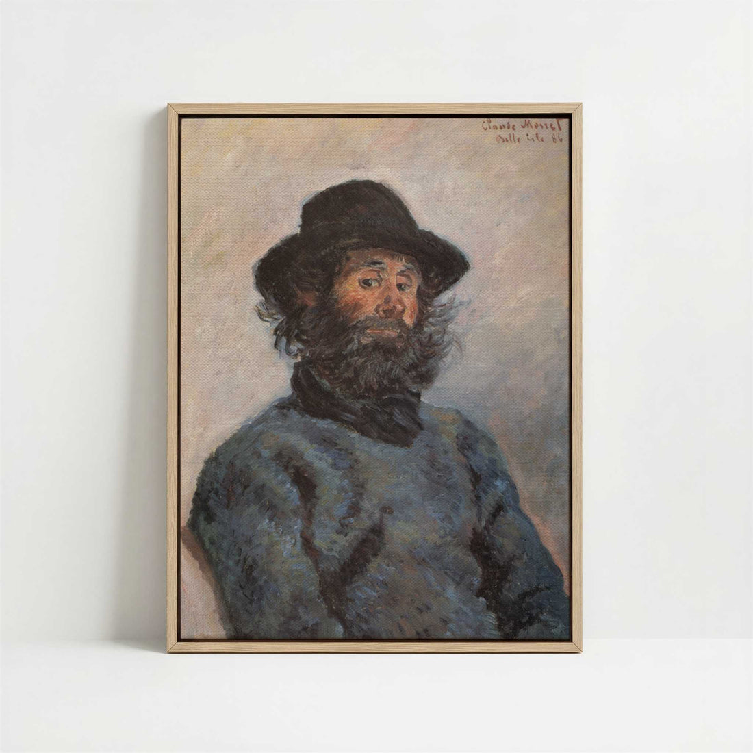 Framed Canvas - Framed canvas in oak color frame
