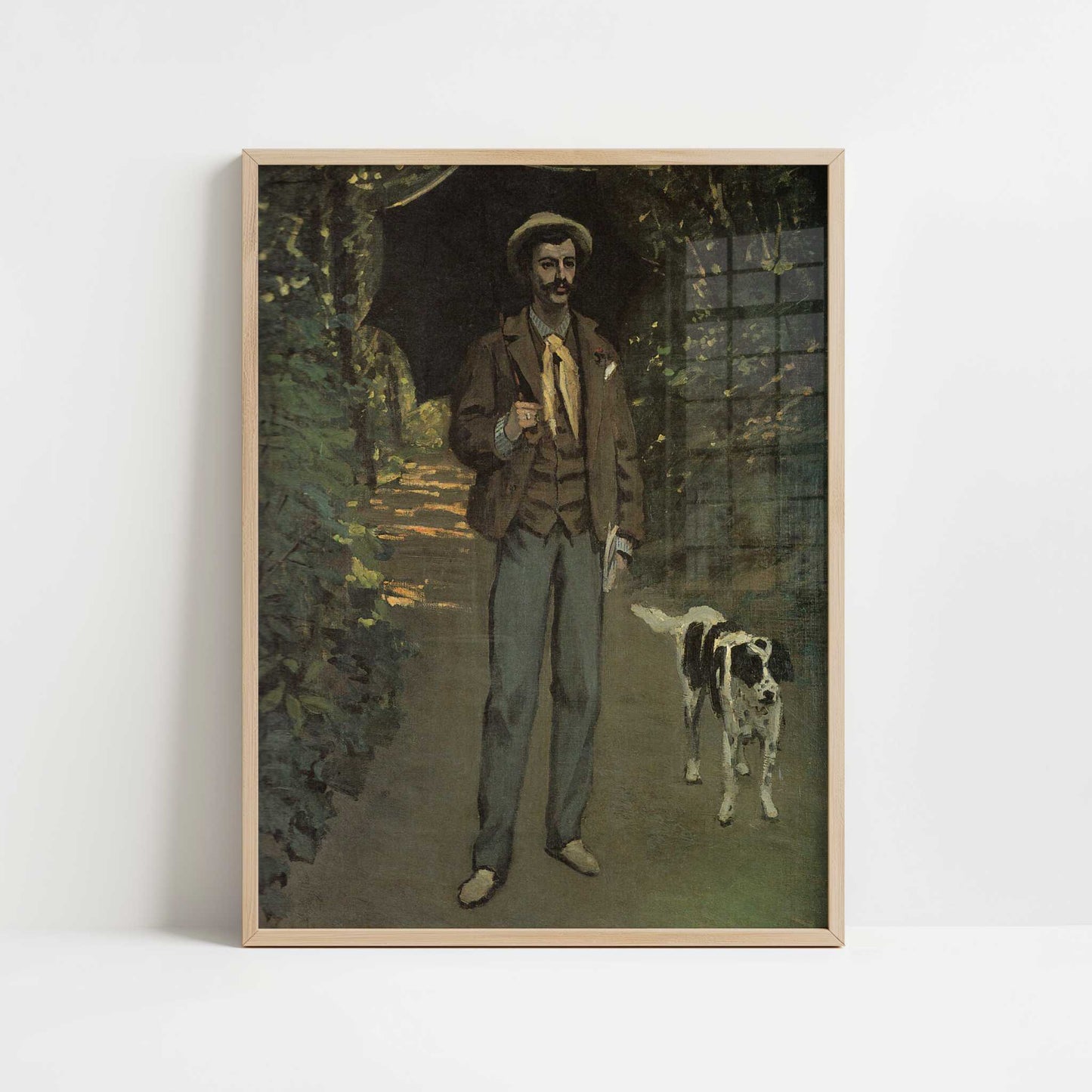 Portrait of a Man (1865) by Claude Monet – Art Print - Art print in oak frame