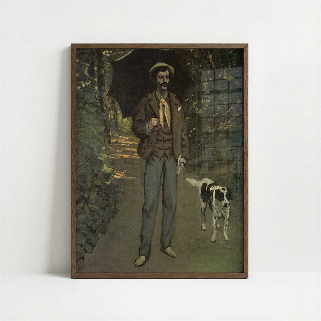 Portrait of a Man (1865) by Claude Monet – Art Print - Art print in dark wood frame