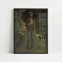 Portrait of a Man (1865) by Claude Monet – Art Print - Art print in black frame
