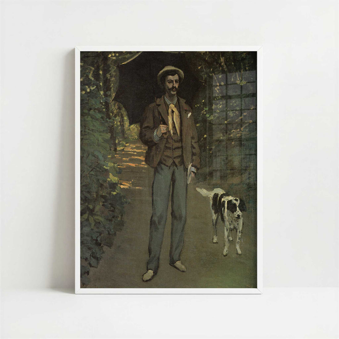 Portrait of a Man (1865) by Claude Monet – Art Print - Art print in white frame