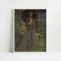 Portrait of a Man (1865) by Claude Monet – Art Print - Art print in white frame