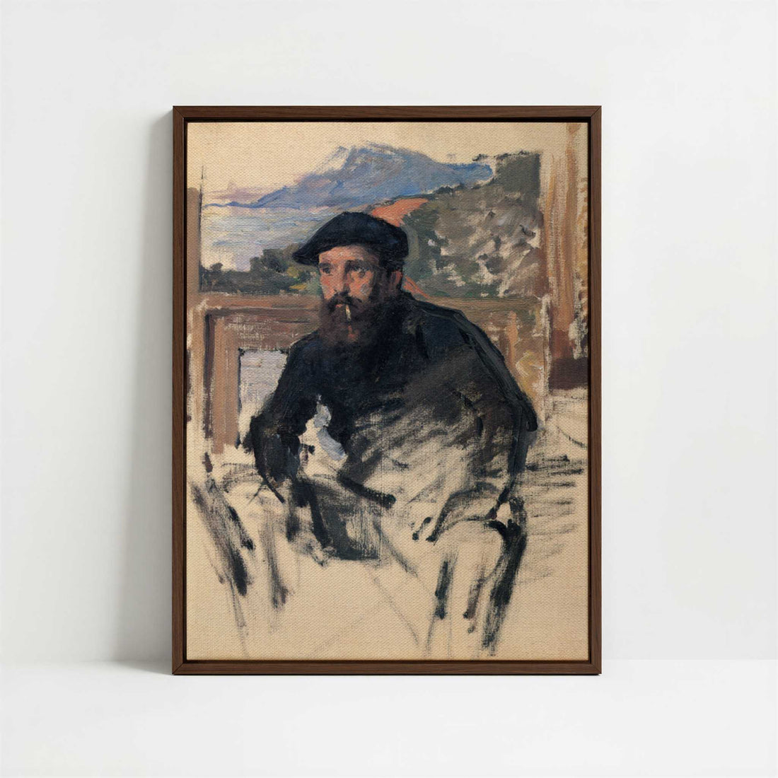 Framed Canvas - Framed canvas in dark wood color frame