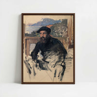 Framed Canvas - Framed canvas in dark wood color frame