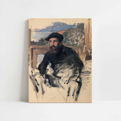 Portrait of the Artist in Studio (1884) by Claude Monet – Art Print - Unframed art print