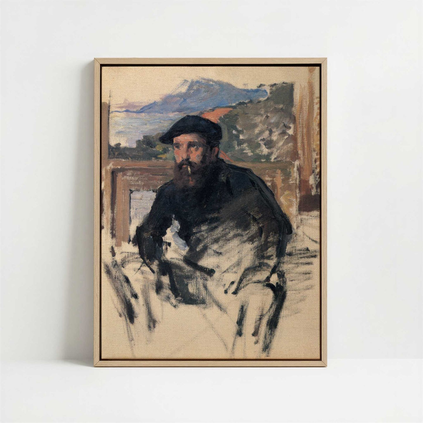 Framed Canvas - Framed canvas in oak color frame