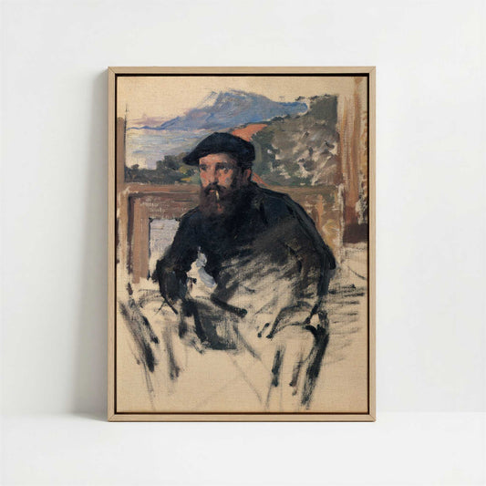 Framed Canvas - Framed canvas in oak color frame