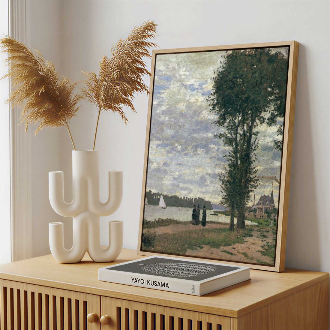 Framed Canvas - Framed canvas in a stylish interior setting