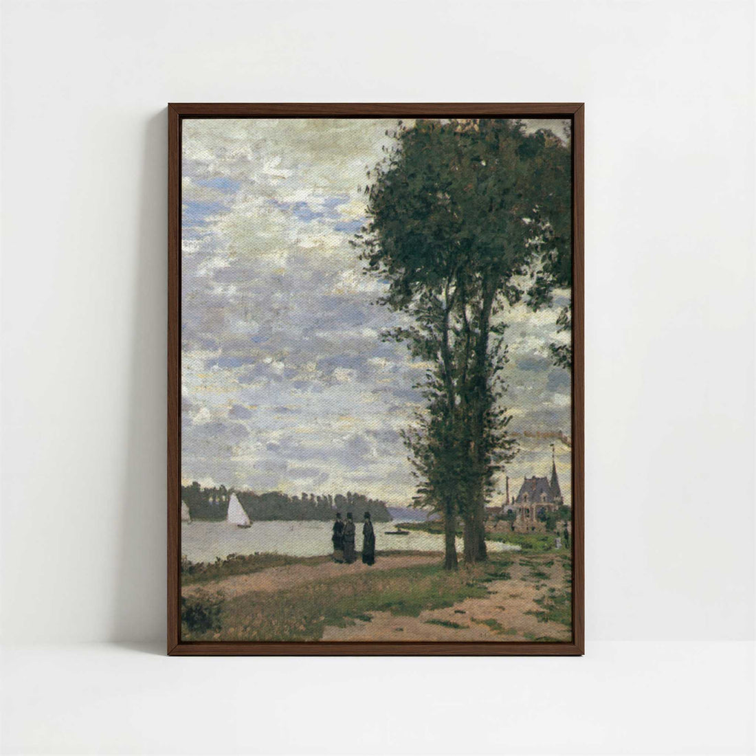 Framed Canvas - Framed canvas in dark wood color frame