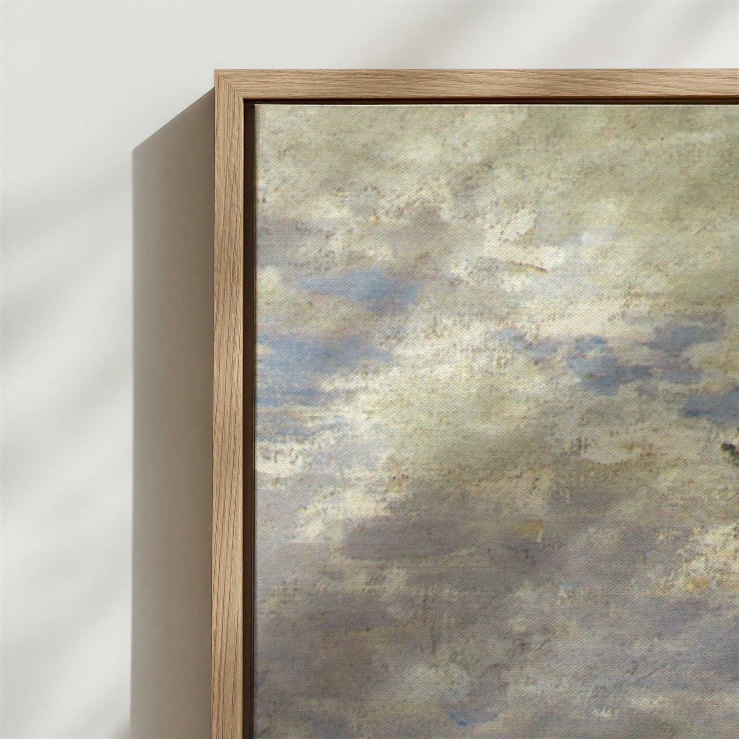 Framed Canvas - Close-up detail and texture of the framed canvas