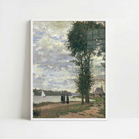 Promenade along the Seine (1872) by Claude Monet – Art Print - Art print in white frame