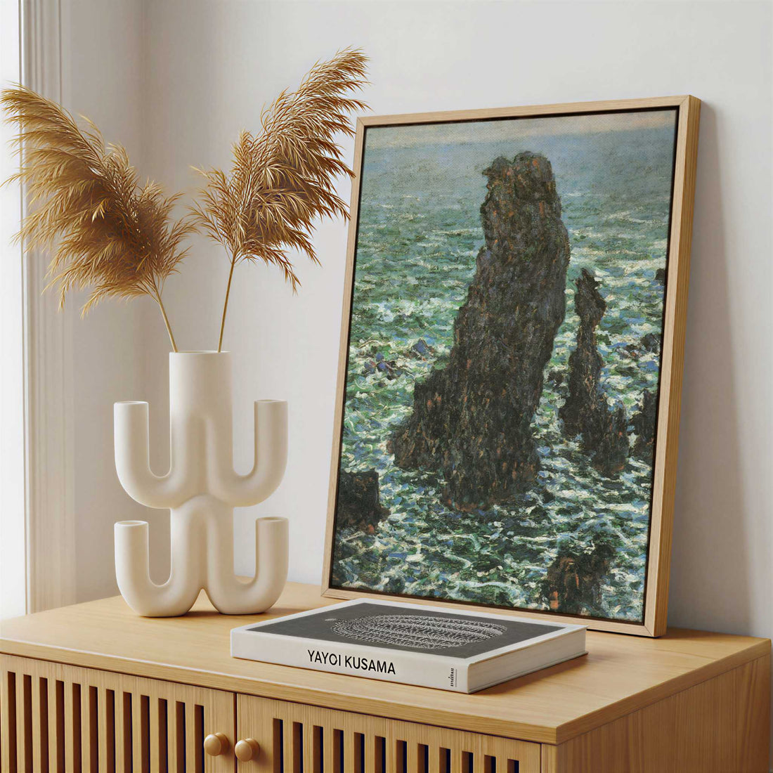 Framed Canvas - Framed canvas in a stylish interior setting