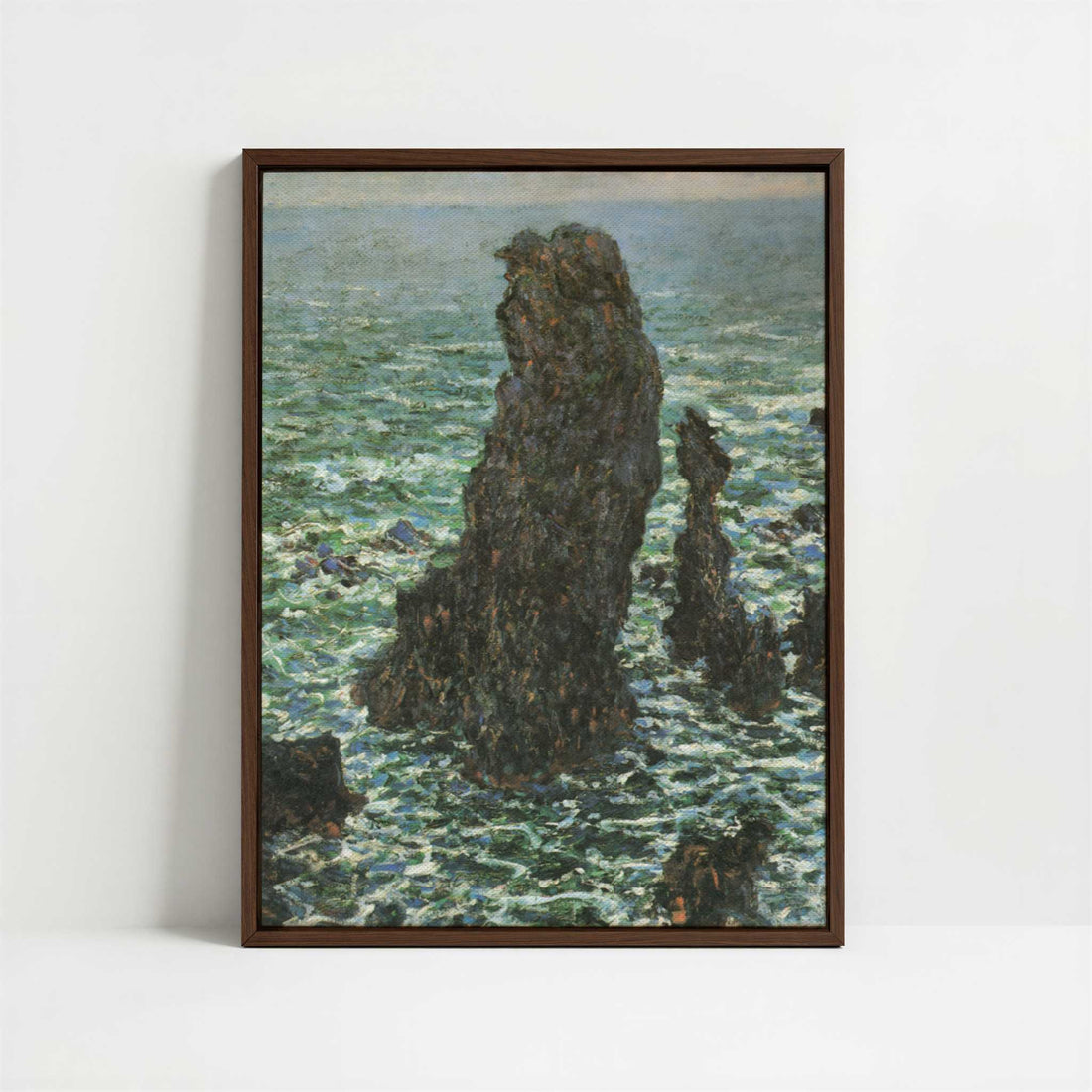 Framed Canvas - Framed canvas in dark wood color frame