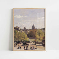 Quai du Louvre (1867) by Claude Monet – Art Print - Art print in oak frame