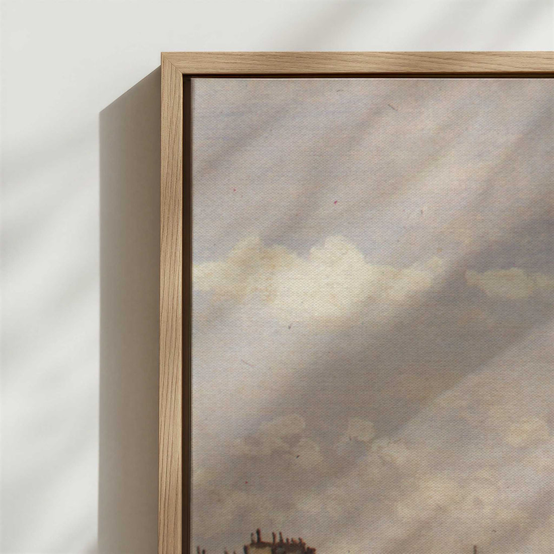 Framed Canvas - Close-up detail and texture of the framed canvas
