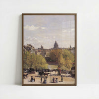 Quai du Louvre (1867) by Claude Monet – Art Print - Art print in dark wood frame