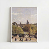 Quai du Louvre (1867) by Claude Monet – Art Print - Art print in white frame