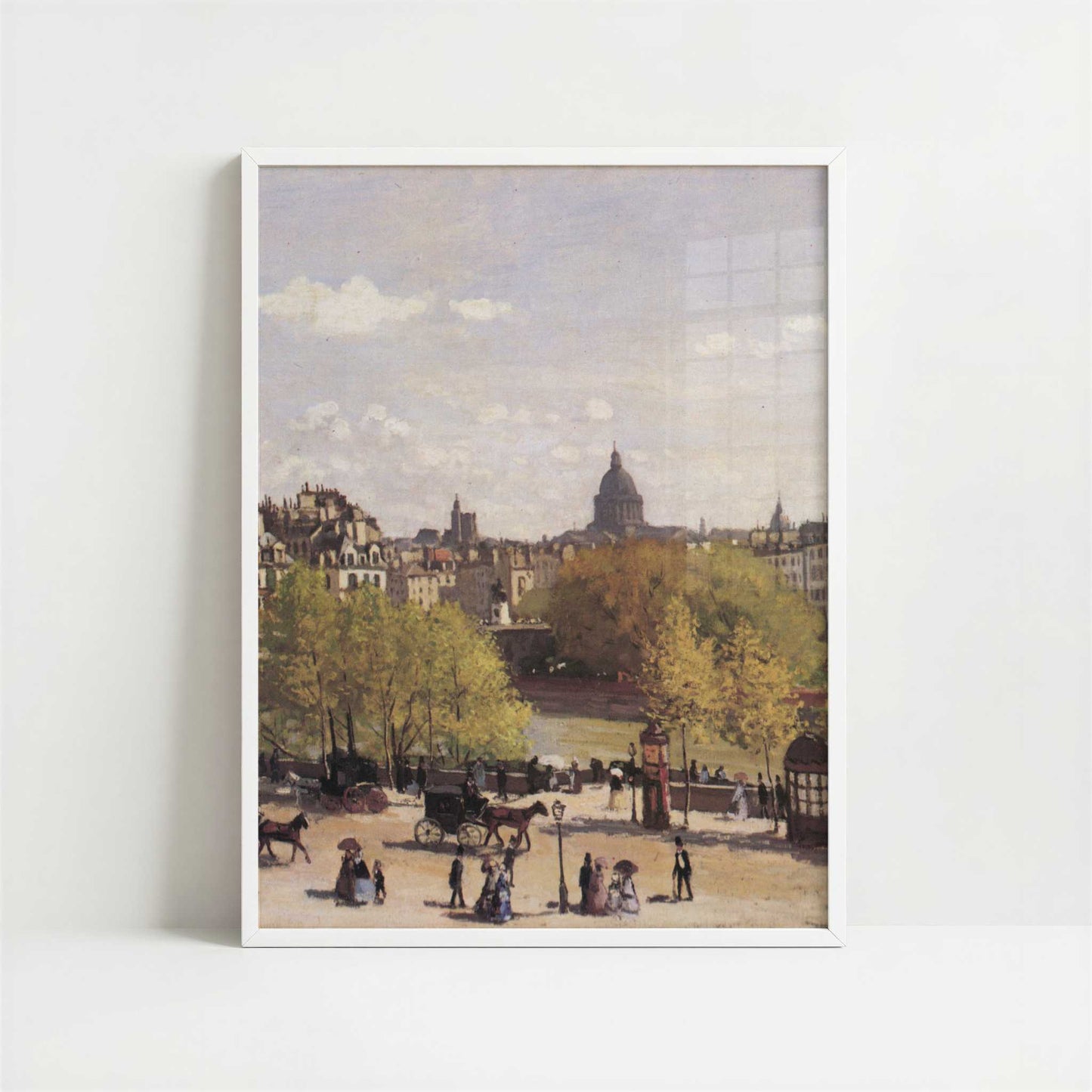 Quai du Louvre (1867) by Claude Monet – Art Print - Art print in white frame