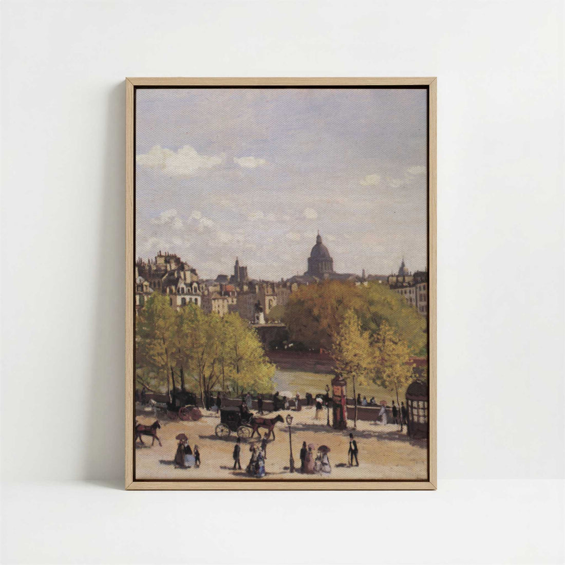 Framed Canvas - Framed canvas in oak color frame