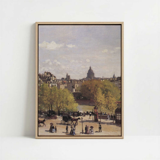 Framed Canvas - Framed canvas in oak color frame