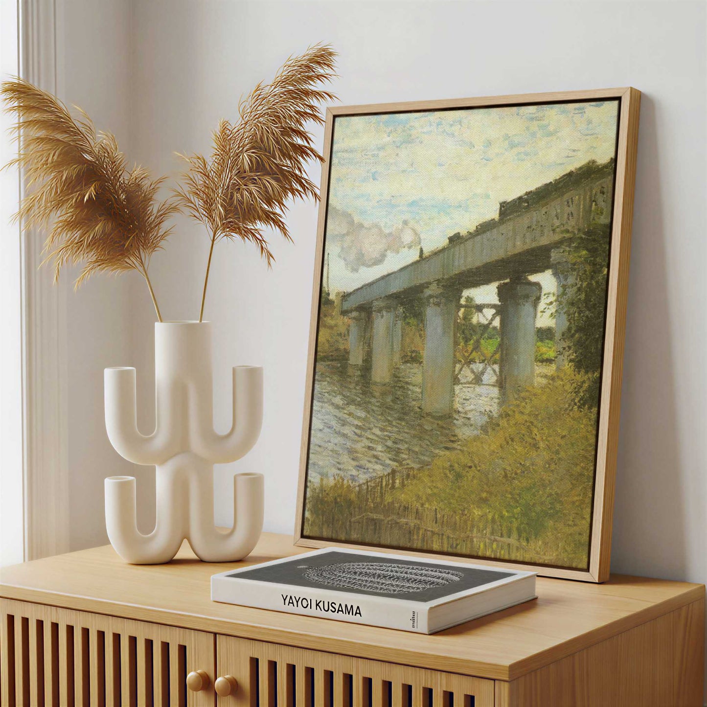 Framed Canvas - Framed canvas in a stylish interior setting