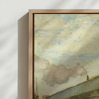 Framed Canvas - Close-up detail and texture of the framed canvas