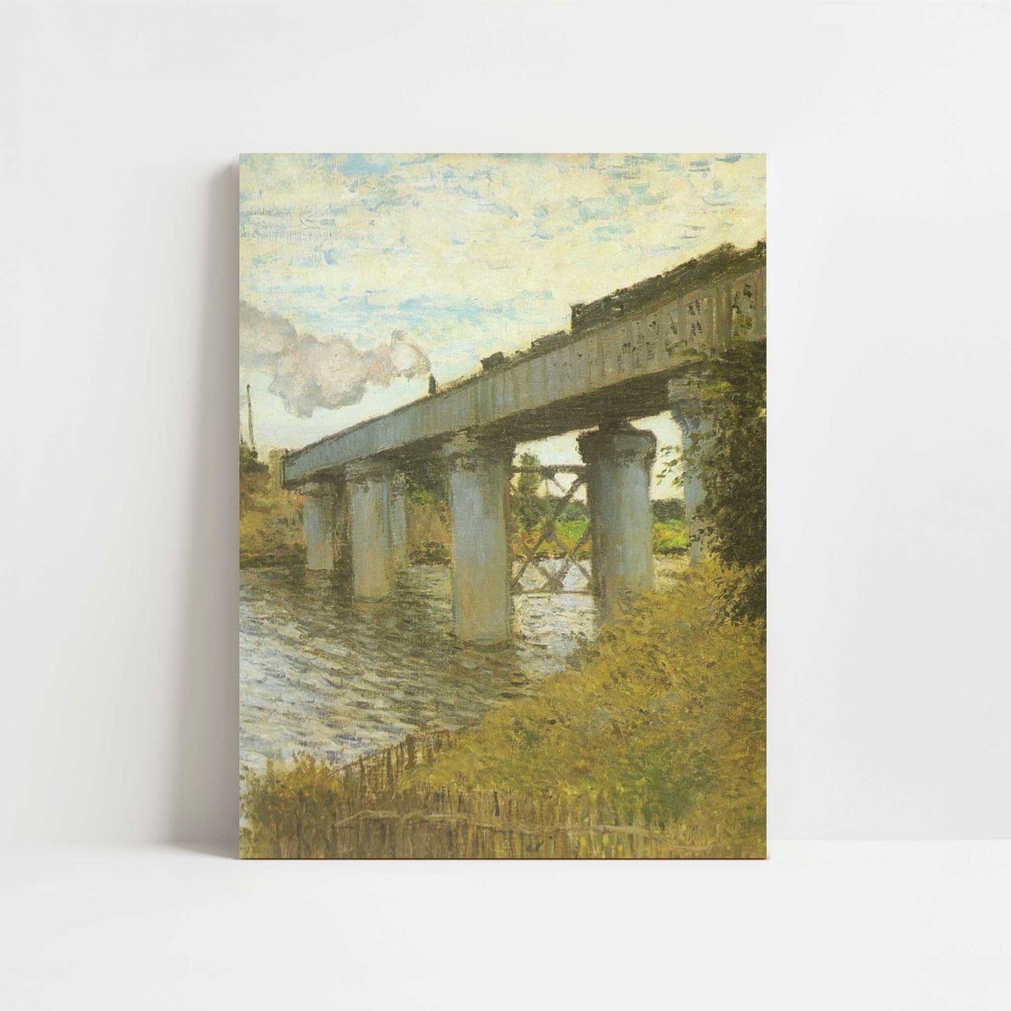 Railway Bridge, Argenteuil (1874) by Claude Monet – Art Print - Unframed art print
