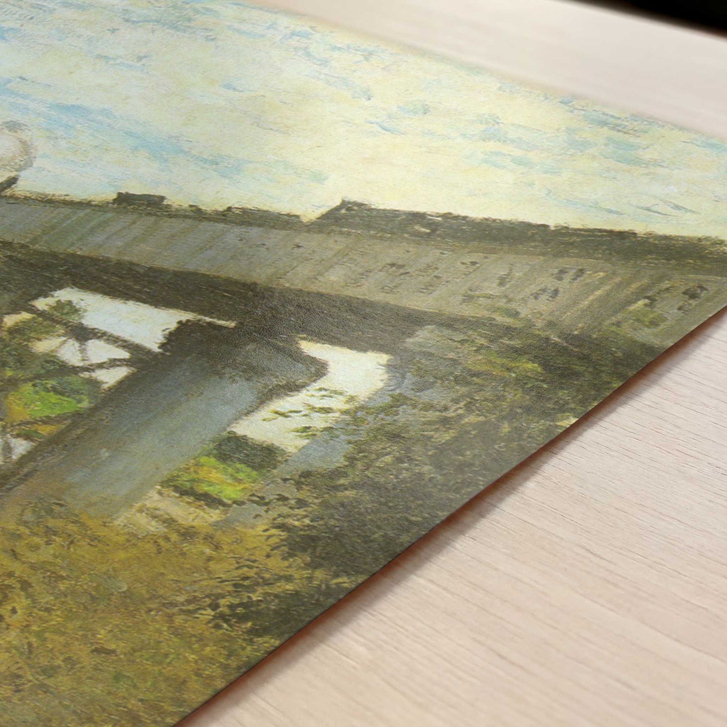 Railway Bridge, Argenteuil (1874) by Claude Monet – Art Print - Close-up detail of the art print