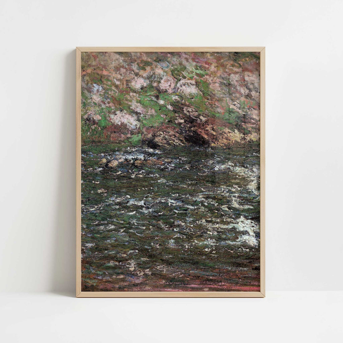 Rapids on the Petite Creuse (1889) by Claude Monet – Art Print - Art print in oak frame