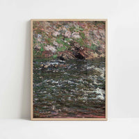 Rapids on the Petite Creuse (1889) by Claude Monet – Art Print - Art print in oak frame
