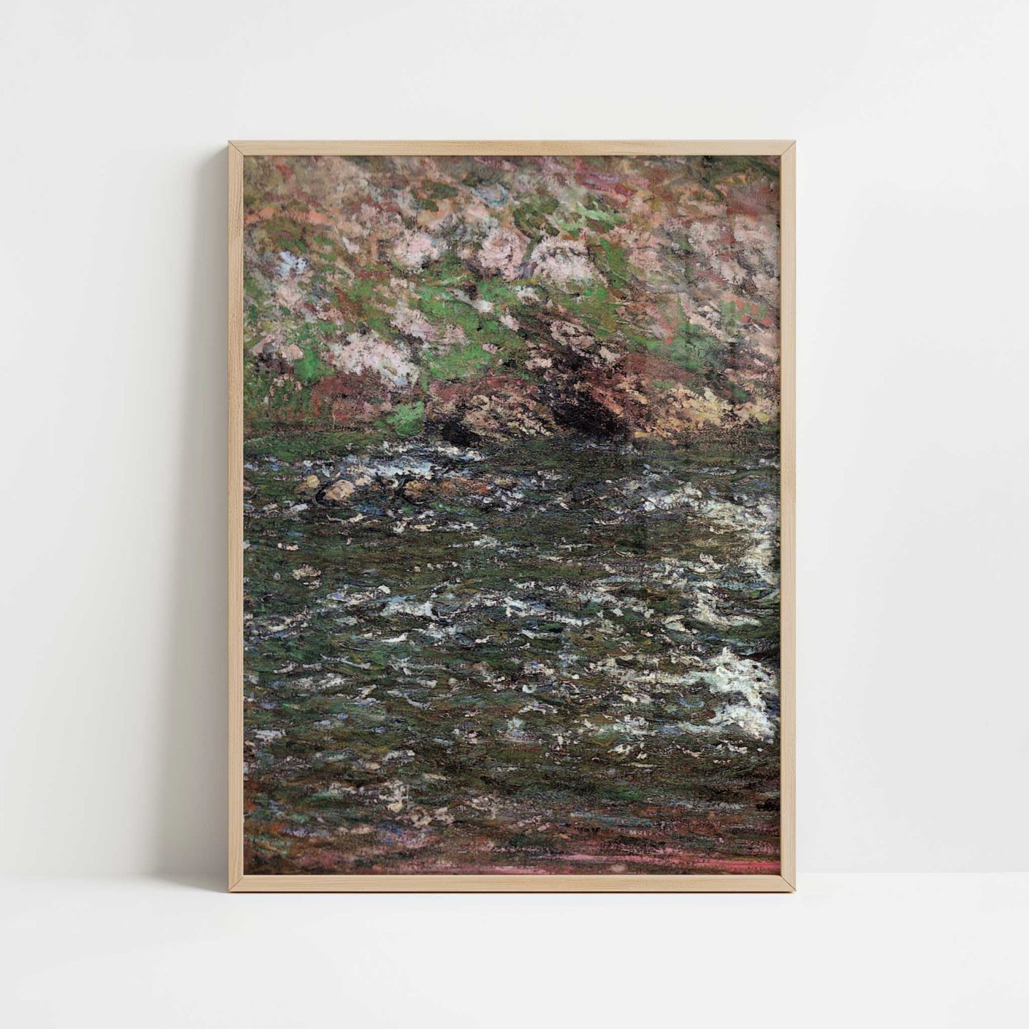 Rapids on the Petite Creuse (1889) by Claude Monet – Art Print - Art print in oak frame