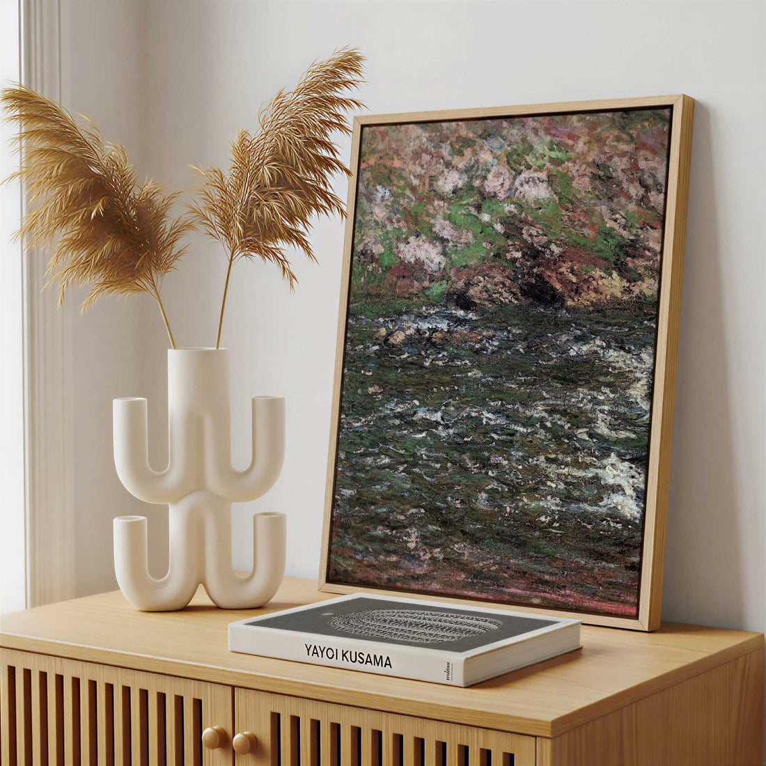 Framed Canvas - Framed canvas in a stylish interior setting