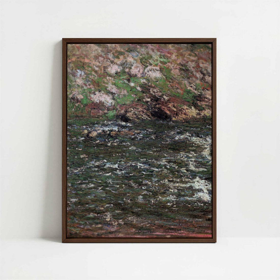 Framed Canvas - Framed canvas in dark wood color frame