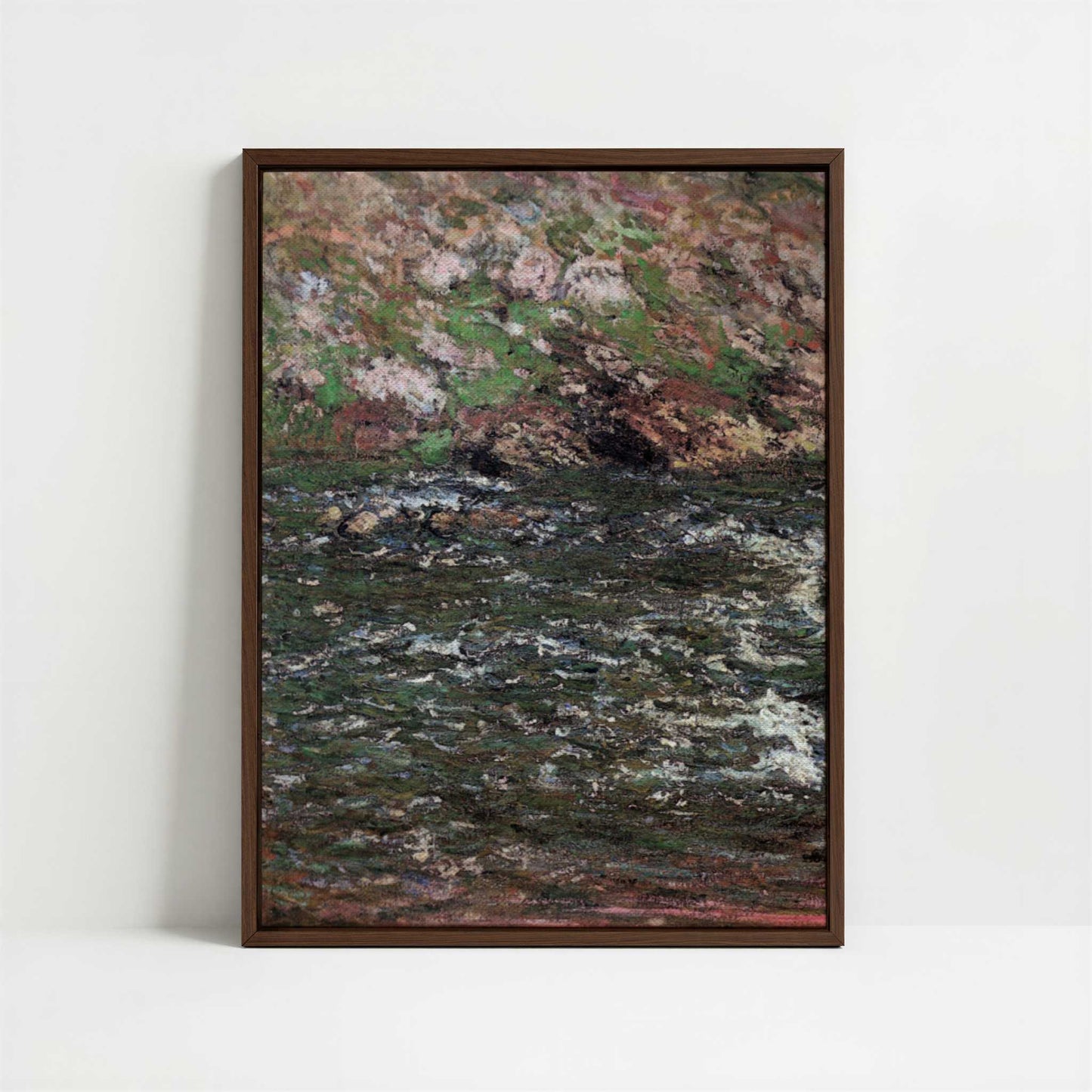 Framed Canvas - Framed canvas in dark wood color frame