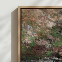 Framed Canvas - Close-up detail and texture of the framed canvas