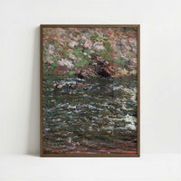 Rapids on the Petite Creuse (1889) by Claude Monet – Art Print - Art print in dark wood frame