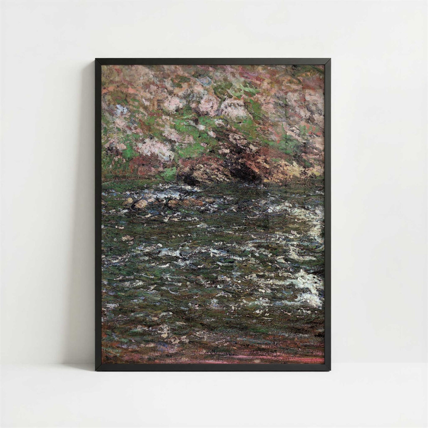 Rapids on the Petite Creuse (1889) by Claude Monet – Art Print - Art print in black frame