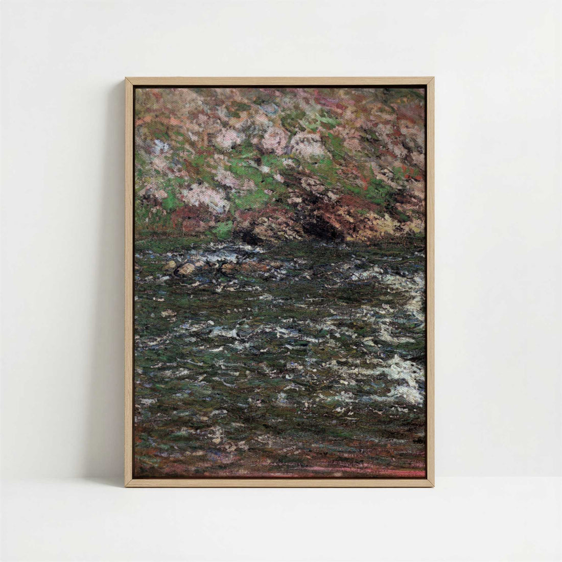 Framed Canvas - Framed canvas in oak color frame